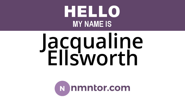 Jacqualine Ellsworth