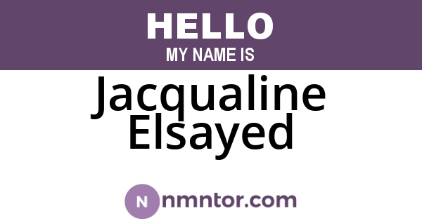 Jacqualine Elsayed