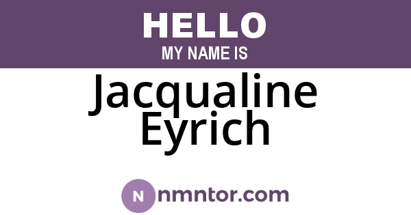 Jacqualine Eyrich
