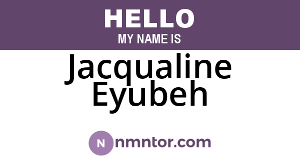 Jacqualine Eyubeh