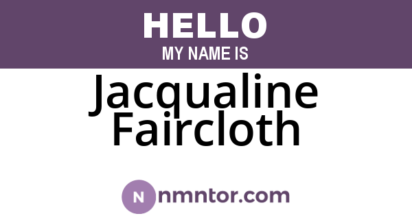 Jacqualine Faircloth