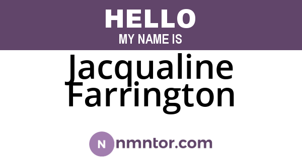 Jacqualine Farrington