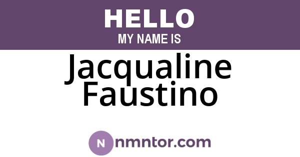 Jacqualine Faustino
