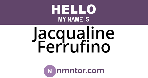Jacqualine Ferrufino