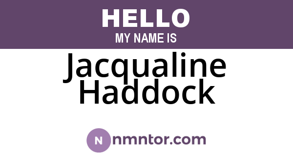 Jacqualine Haddock