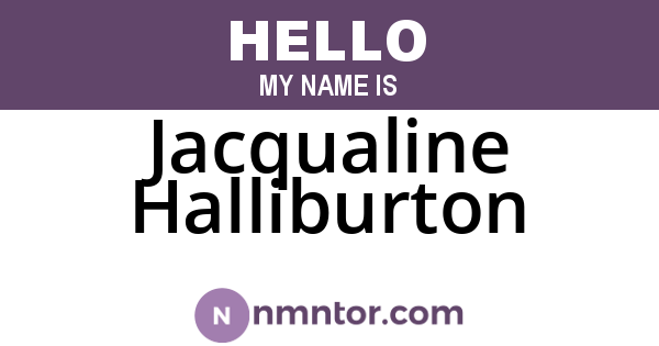 Jacqualine Halliburton