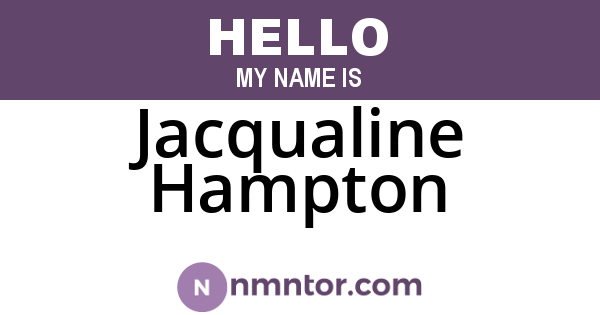 Jacqualine Hampton