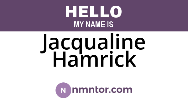 Jacqualine Hamrick