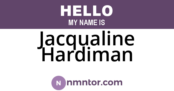 Jacqualine Hardiman