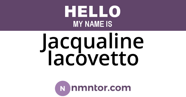 Jacqualine Iacovetto