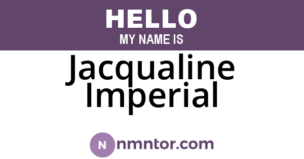 Jacqualine Imperial