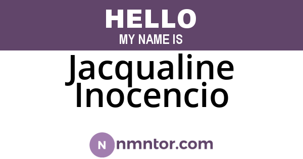 Jacqualine Inocencio