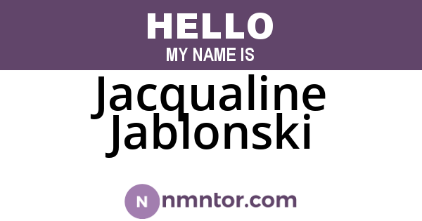 Jacqualine Jablonski