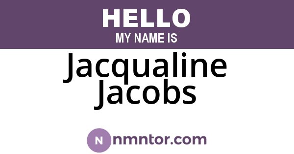 Jacqualine Jacobs