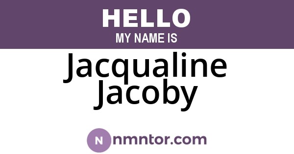 Jacqualine Jacoby