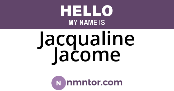 Jacqualine Jacome