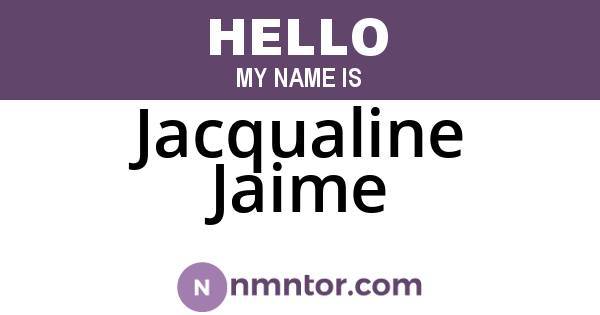 Jacqualine Jaime