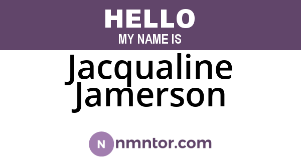Jacqualine Jamerson