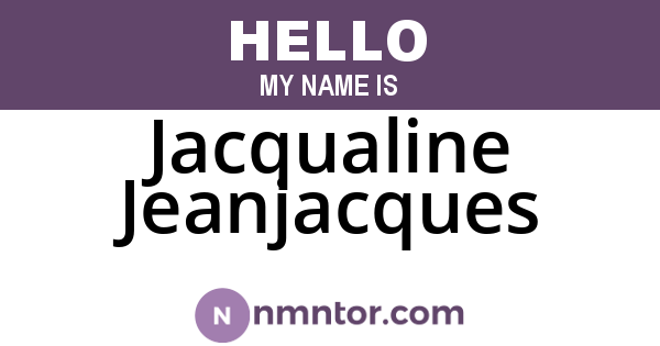 Jacqualine Jeanjacques