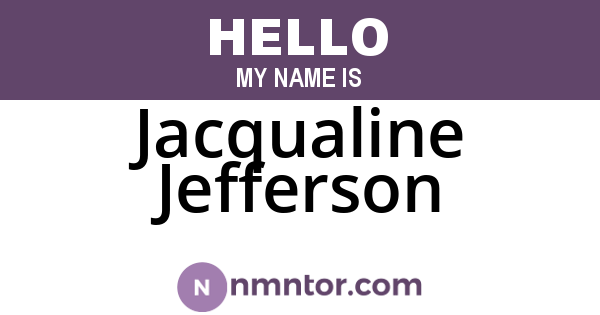 Jacqualine Jefferson