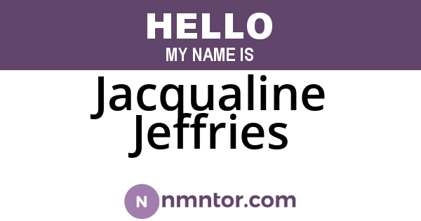 Jacqualine Jeffries
