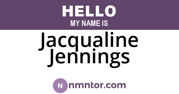 Jacqualine Jennings