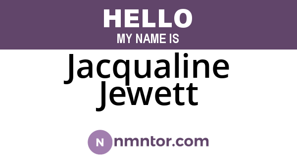 Jacqualine Jewett