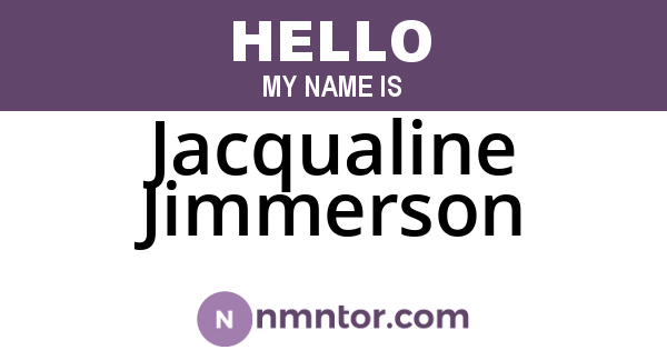 Jacqualine Jimmerson