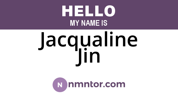 Jacqualine Jin