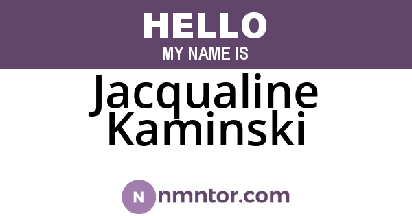 Jacqualine Kaminski