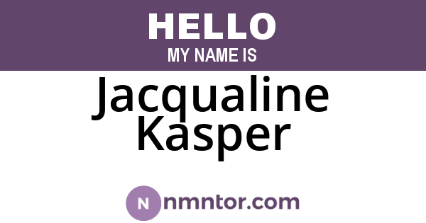 Jacqualine Kasper