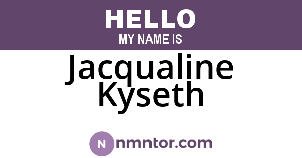 Jacqualine Kyseth