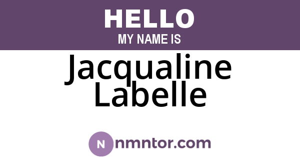 Jacqualine Labelle