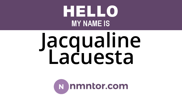 Jacqualine Lacuesta