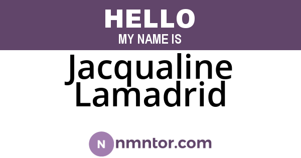 Jacqualine Lamadrid