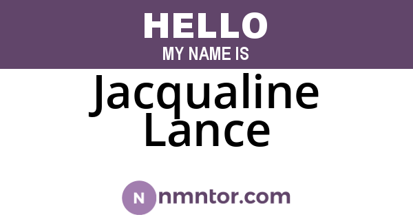 Jacqualine Lance