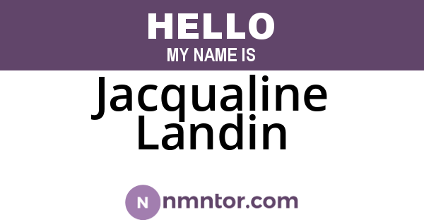 Jacqualine Landin