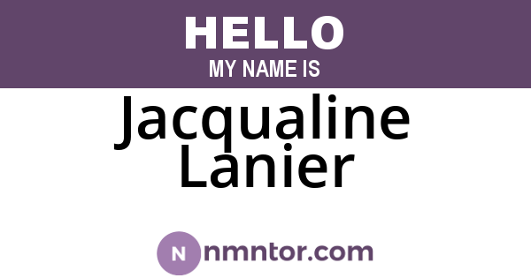 Jacqualine Lanier