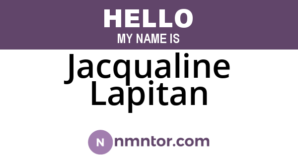 Jacqualine Lapitan