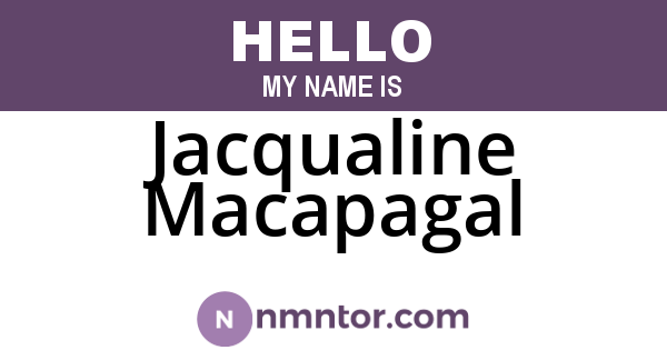 Jacqualine Macapagal