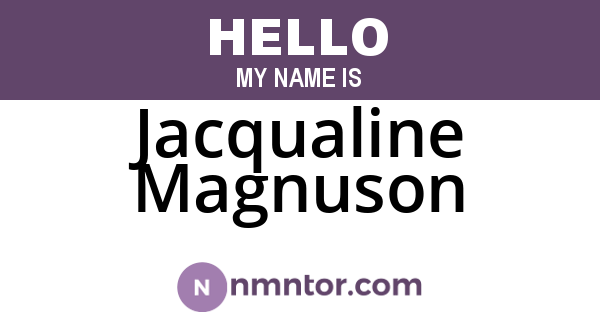 Jacqualine Magnuson