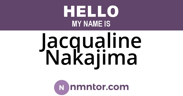 Jacqualine Nakajima
