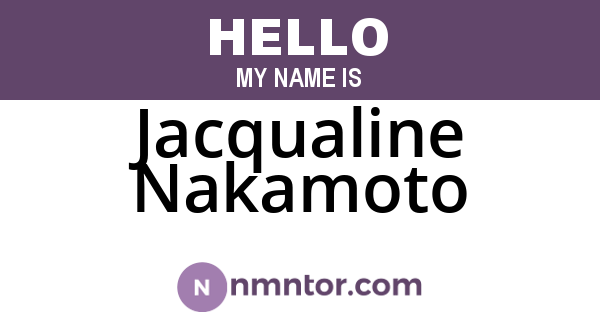 Jacqualine Nakamoto