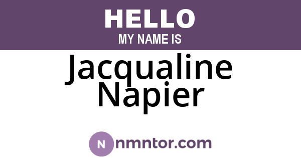 Jacqualine Napier