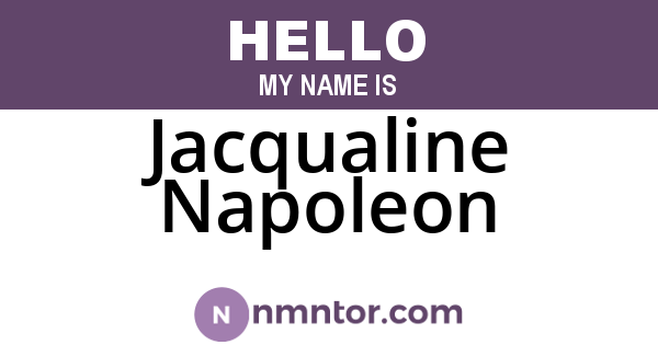 Jacqualine Napoleon