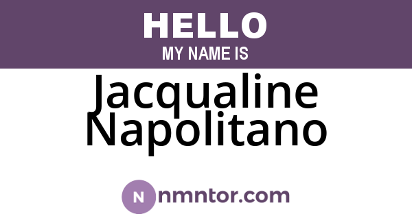 Jacqualine Napolitano