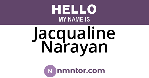 Jacqualine Narayan