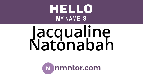 Jacqualine Natonabah