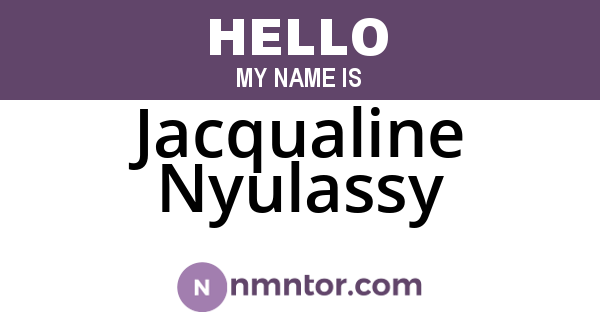 Jacqualine Nyulassy