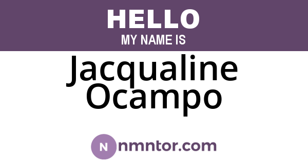Jacqualine Ocampo